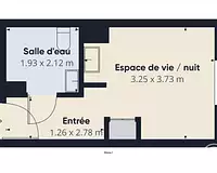 Appartement, 19,02 m²