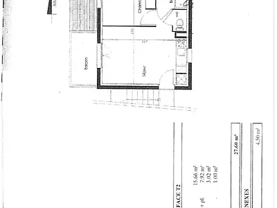 Appartement, 27,6 m²