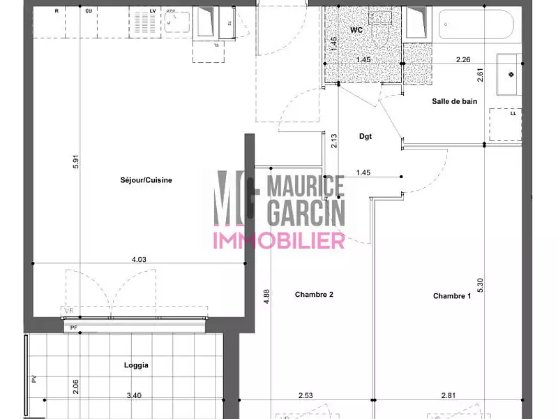 Appartement, 63,3 m²