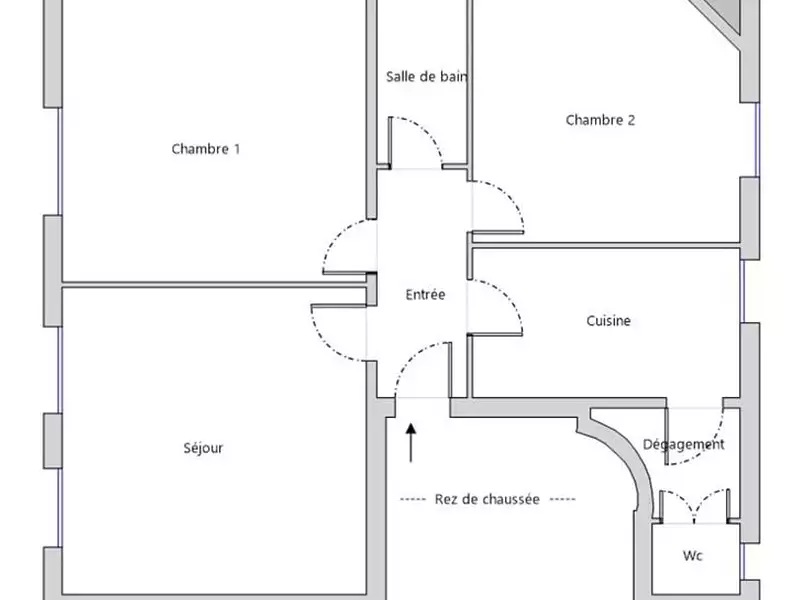 Appartement, 58 m²