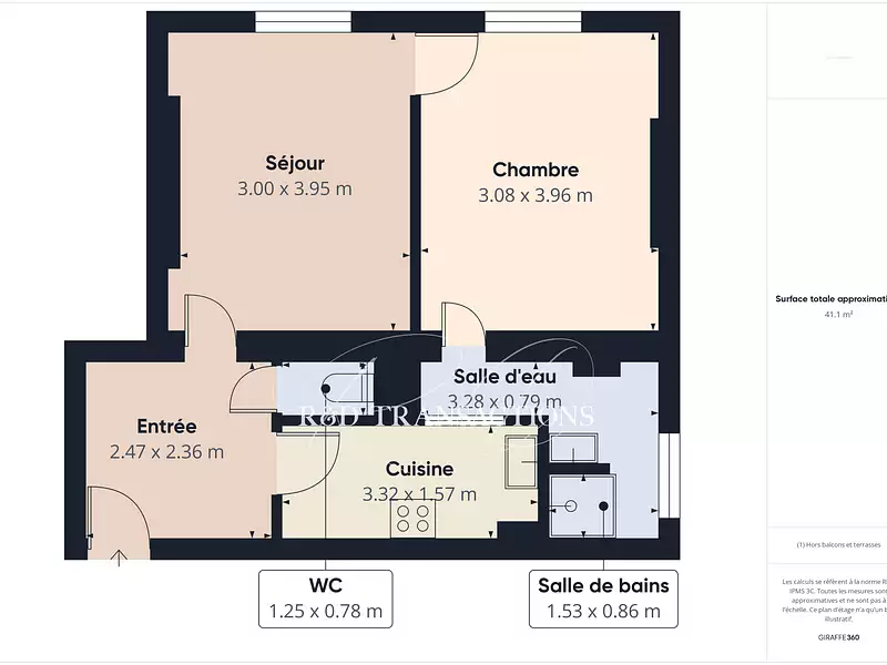 Appartement, 42,4 m²
