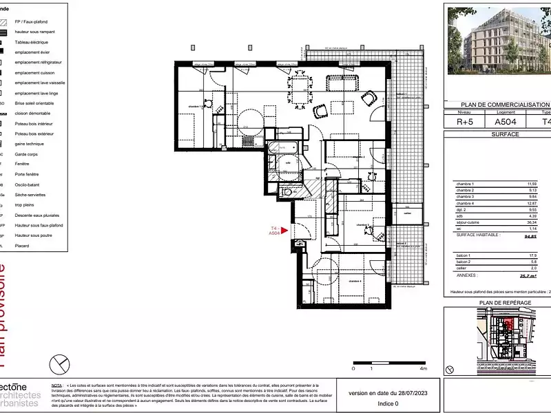Appartement, 94,85 m²