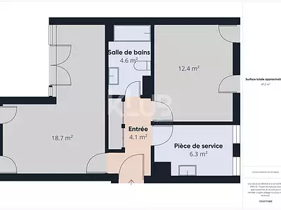 Appartement, 48,26 m²