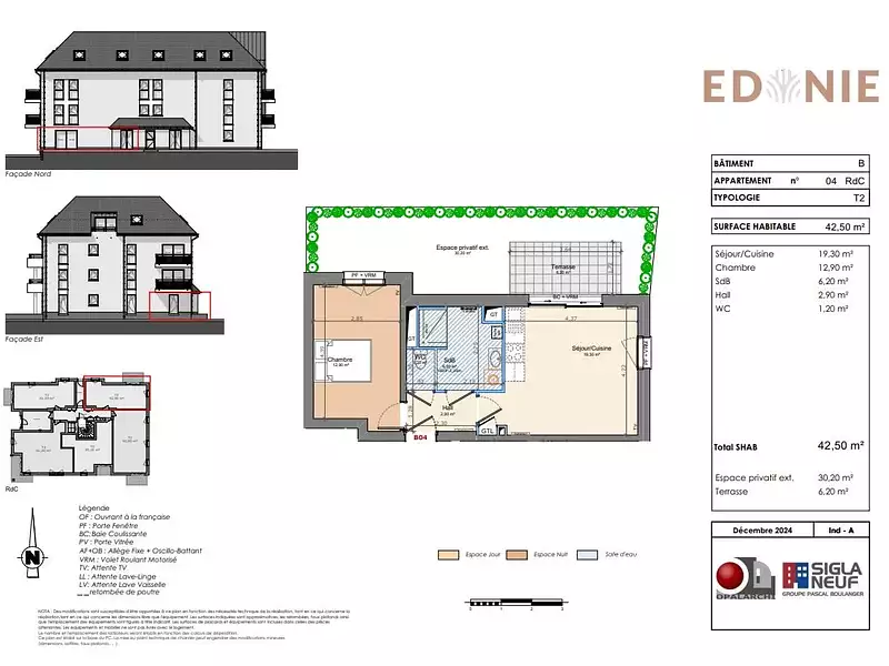 Appartement, 42,5 m²