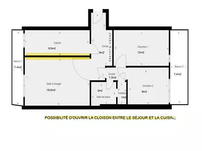 Appartement, 63 m²