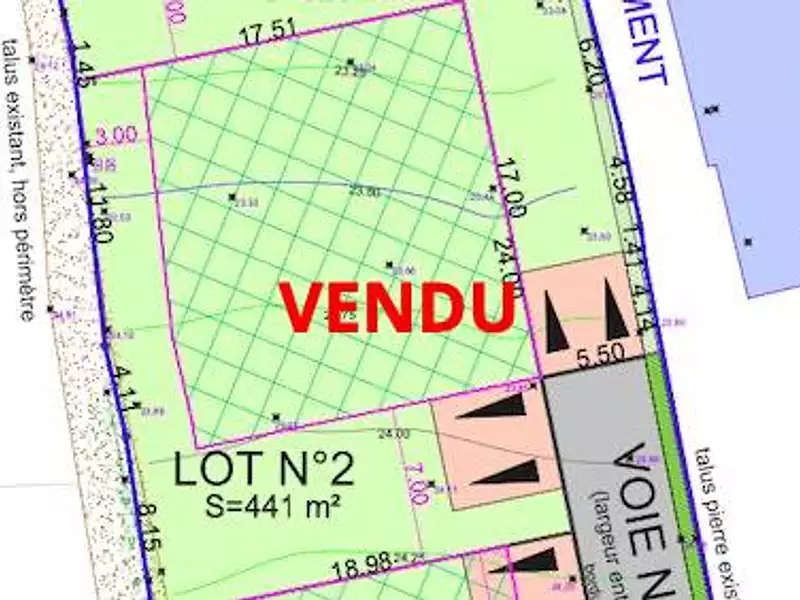 Terrain, 441 m²