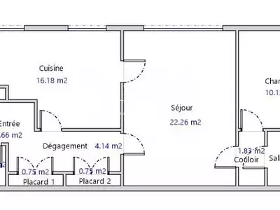 Appartement, 64 m²