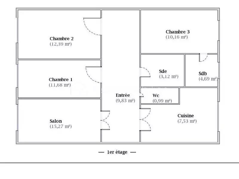 Appartement, 75 m²