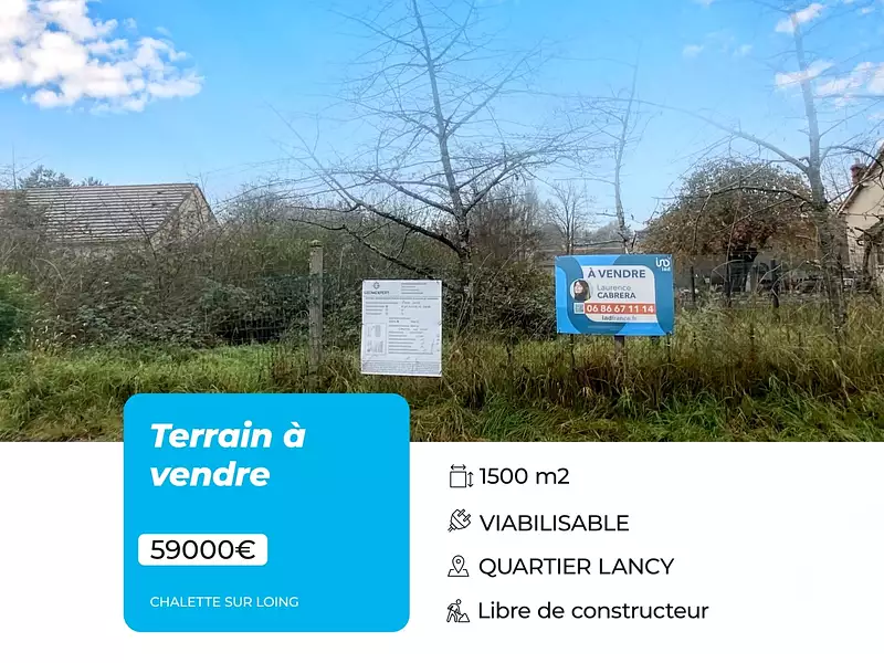 Terrain, 1 500 m²