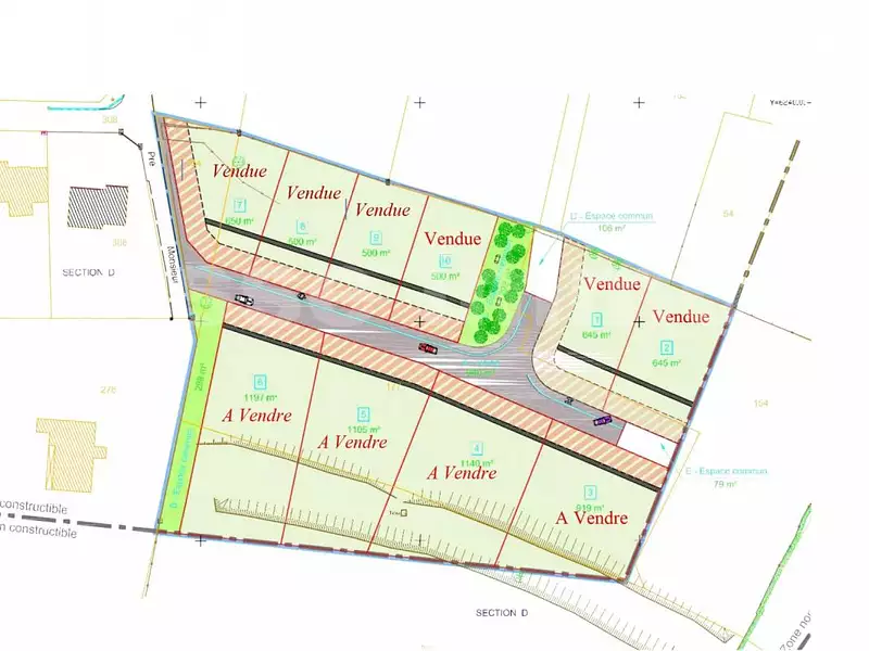 Terrain, 1 105 m²