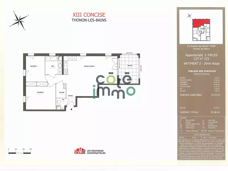 Appartement, 72,79 m²