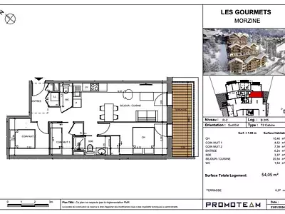 Appartement, 54,05 m²
