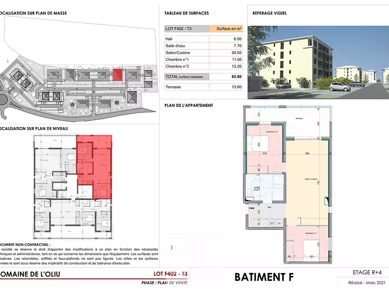 Appartement, 65,8 m²