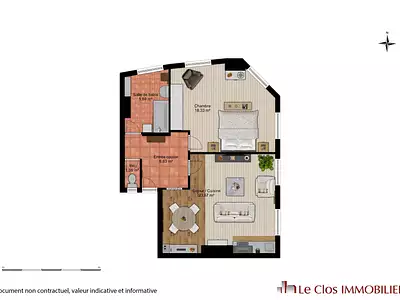 Appartement, 55 m²