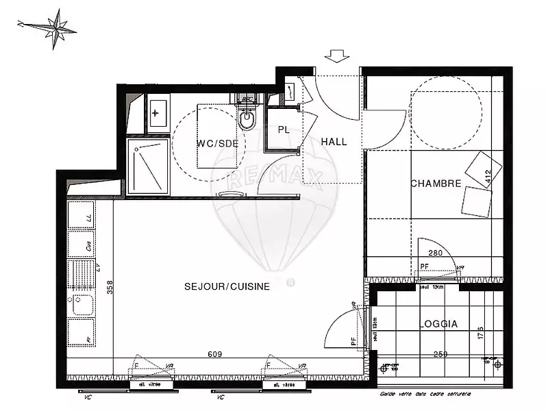 Appartement, 43 m²