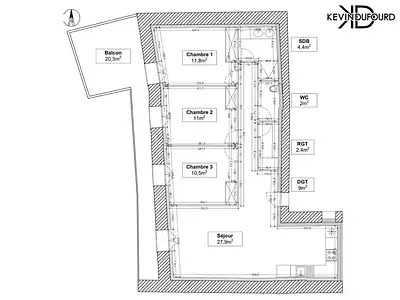 Appartement, 80 m²