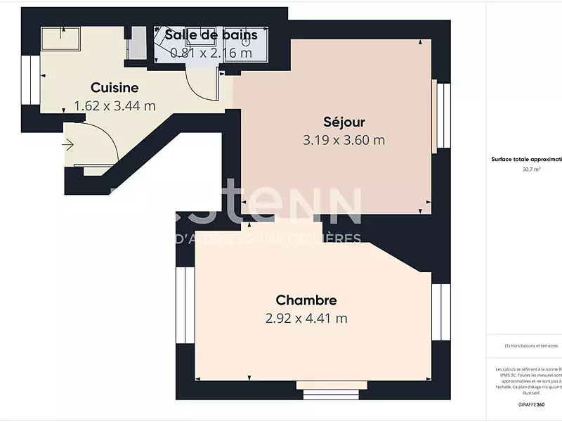 Appartement, 30,77 m²