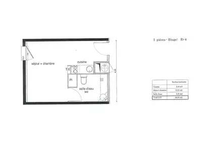 Appartement, 23,55 m²