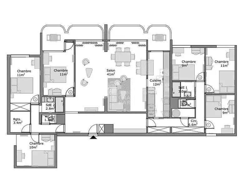 Appartement, 155 m²