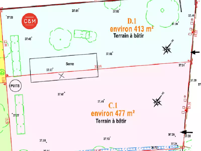 Terrain, 477 m²