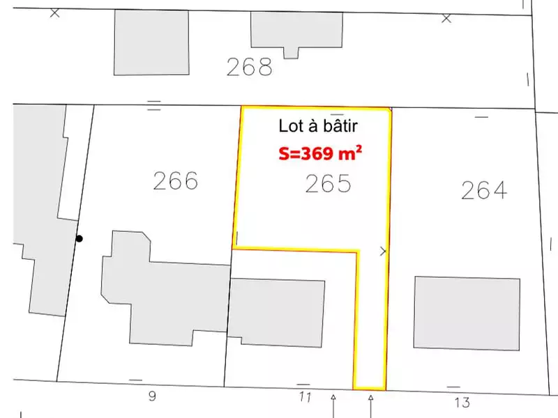 Terrain, 369 m²