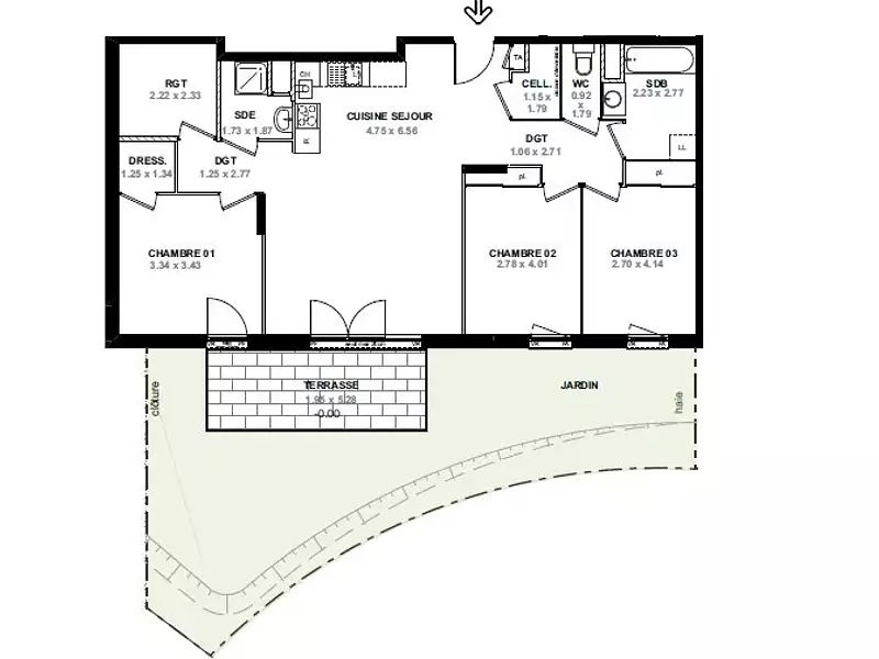 Appartement, 90,91 m²