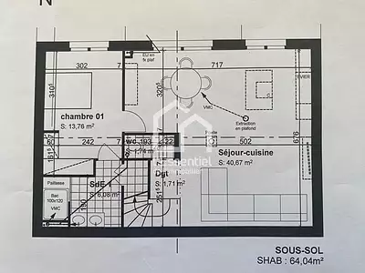 Appartement, 124,23 m²
