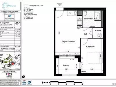 Appartement, 38,31 m²