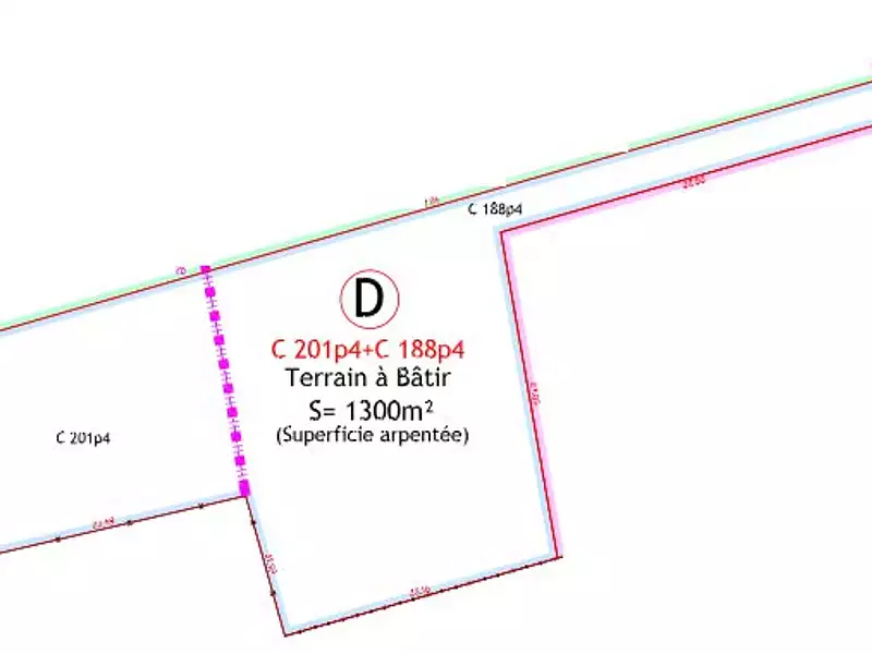 Terrain, 1 302 m²