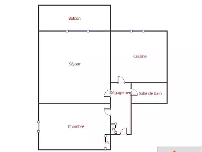 Appartement, 42 m²