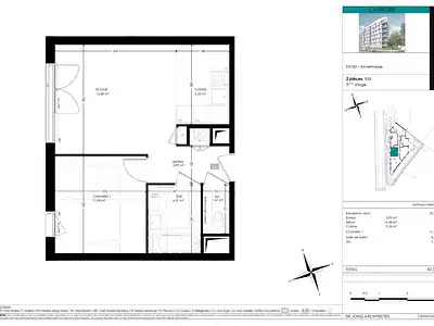 Appartement, 42,79 m²