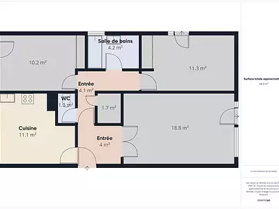 Appartement, 69,26 m²
