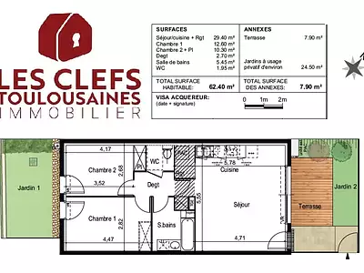 Appartement, 63 m²
