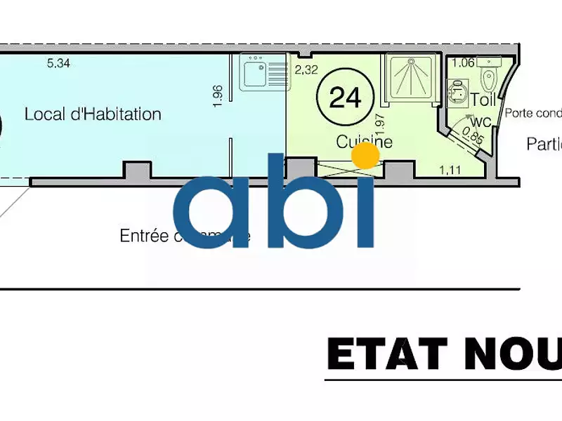 Appartement, 17,8 m²