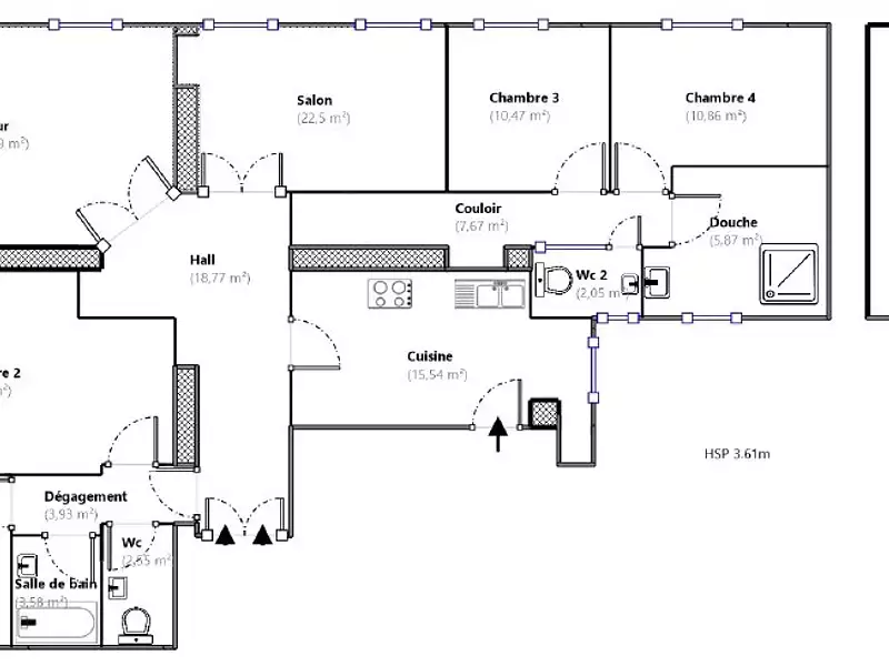 Appartement, 170,46 m²