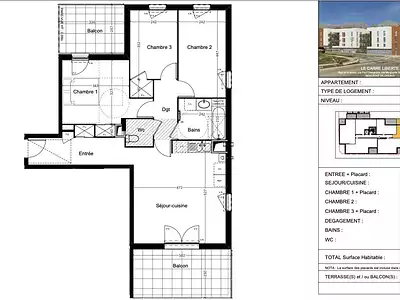 Appartement, 76,17 m²