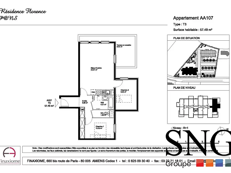 Appartement, 57,48 m²