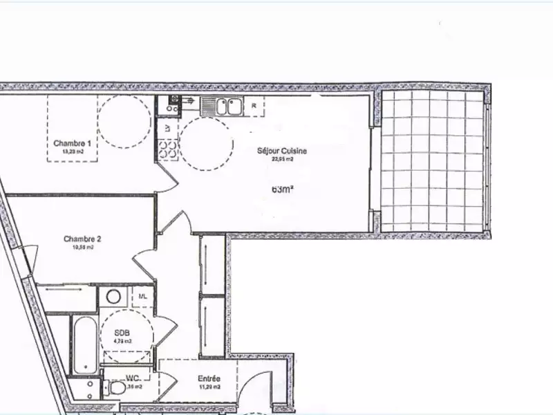 Appartement, 65,4 m²