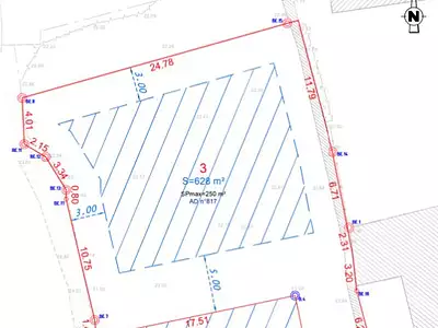 Terrain, 628 m²