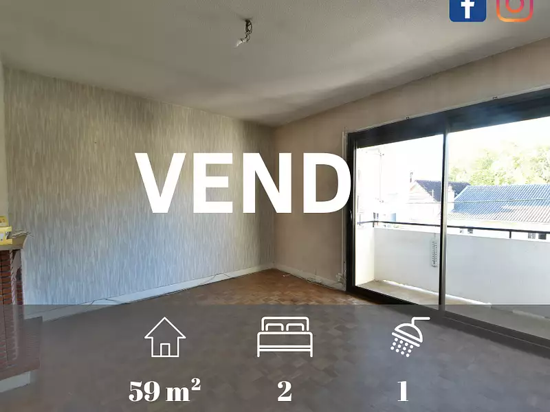 Appartement, 59,46 m²