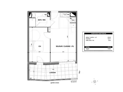 Appartement, 40,53 m²