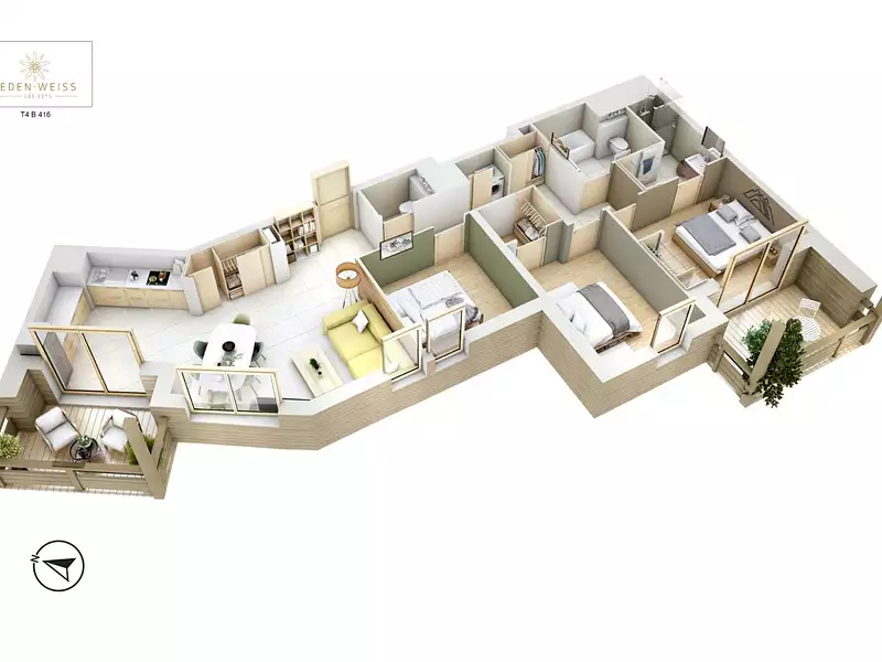 Appartement, 89,85 m²