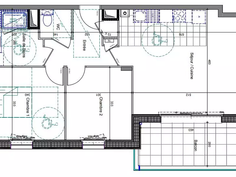 Appartement, 60,69 m²