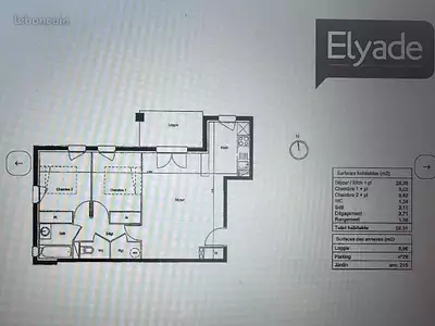 Appartement, 56,31 m²
