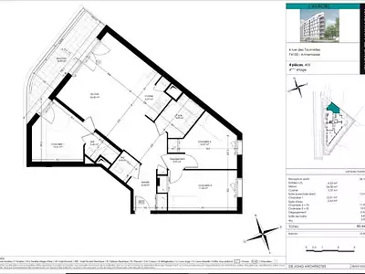 Appartement, 80,46 m²