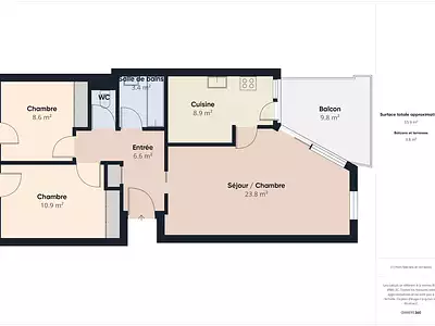 Appartement, 66,42 m²