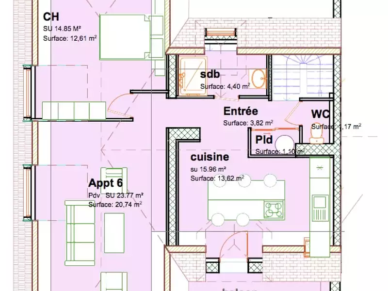 Appartement, 67,42 m²