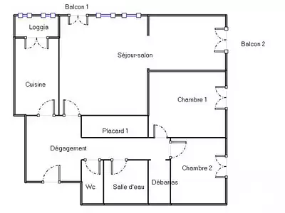 Appartement, 76 m²