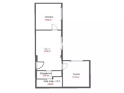 Appartement, 45 m²
