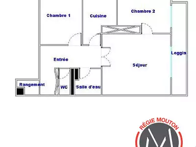 Appartement, 56,25 m²